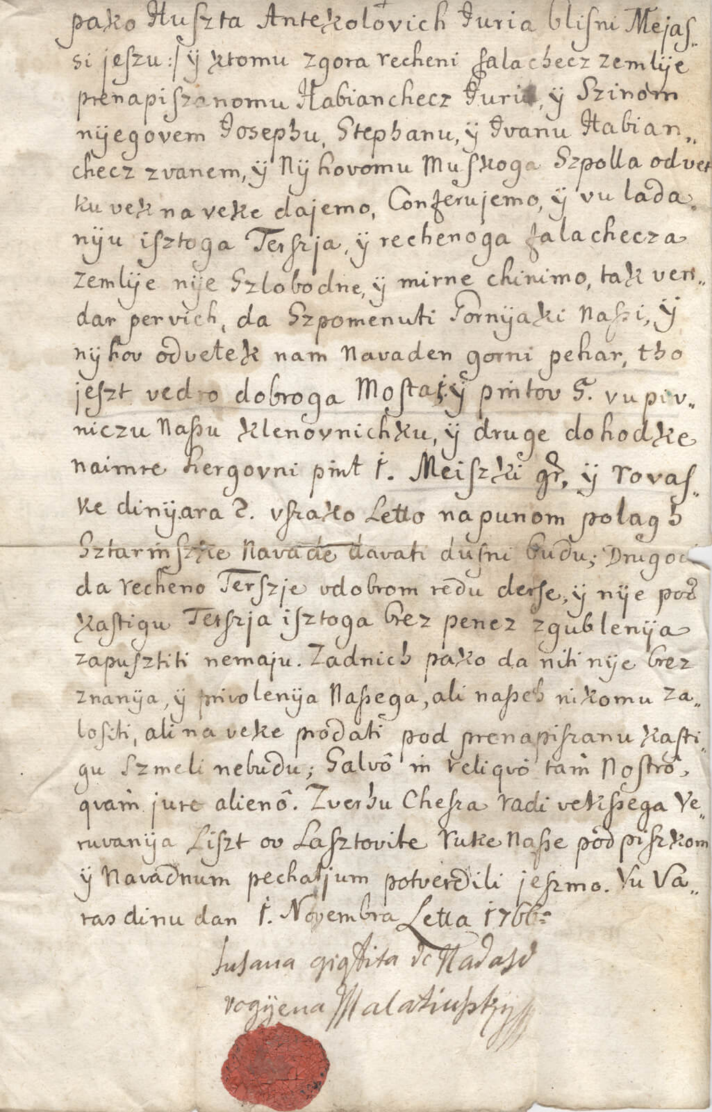 61b. Gorni List Suzane Nadasdy, Rođ. Malatinski, Udove Josipa Kazimira Draškovića, DT 4063